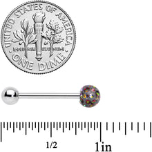 Load image into Gallery viewer, Vitrail Gem Disco Ball Internally Threaded Barbell Tongue Ring

