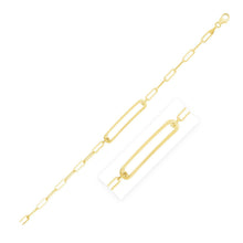 Load image into Gallery viewer, 14k Yellow Gold High Polish Open Curved Paperclip Bracelet
