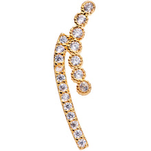Load image into Gallery viewer, 16G 5/16 Clear CZ Gem Gold Tone Curve Internal Thread Labret
