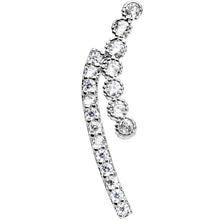 将图片加载到图库查看器，16G 5/16 Clear CZ Gem Curve Internally Threaded Labret Tragus
