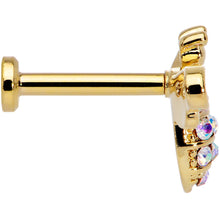Load image into Gallery viewer, 16G 5/16 Aurora CZ Gem Gold Hue Beauty Bee Internal Thread Labret
