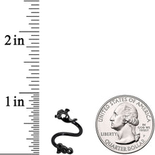 Load image into Gallery viewer, Black Wailing Ghost Boo Halloween Spiral Twister Belly Ring
