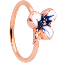 Load image into Gallery viewer, 20G 5/16 Rose Gold Tone Tropical Flower Nose Hoop

