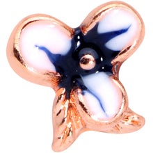 Load image into Gallery viewer, 20G 5/16 Rose Gold Tone Tropical Flower Nose Hoop
