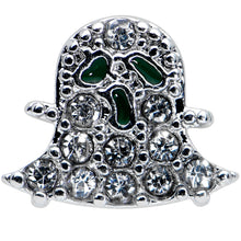 Load image into Gallery viewer, 16G 5/16 Clear Gem Scary Ghost Halloween Labret Monroe Tragus
