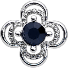 将图片加载到图库查看器，16G 5/16 Blue Gem Stylized Deco Cross Labret Monroe Tragus
