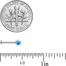 Load image into Gallery viewer, 16G 5/16 Blue Synth Opal ASTM F-136 Implant Grade Titanium Internal Thread Labret
