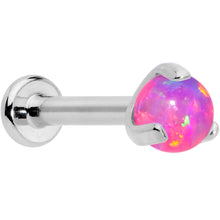 Load image into Gallery viewer, 16G 5/16 Pink Synth Opal ASTM F-136 Implant Grade Titanium Internal Thread Labret
