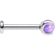 Load image into Gallery viewer, 16G 5/16 Purple Synth Opal ASTM F-136 Implant Grade Titanium Internal Thread Labret
