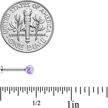 Load image into Gallery viewer, 16G 5/16 Purple Synth Opal ASTM F-136 Implant Grade Titanium Internal Thread Labret
