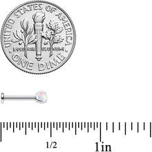 Load image into Gallery viewer, 16G 5/16 White Synth Opal ASTM F-136 Implant Grade Titanium Internal Thread Labret
