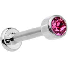 Load image into Gallery viewer, 16G 5/16 Pink Gem Grade 23 Titanium Internally Threaded Labret
