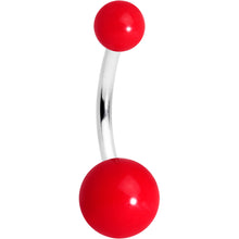 Load image into Gallery viewer, Grade 23 Titanium Red Ball End Belly Ring
