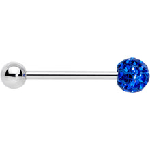 Load image into Gallery viewer, Blue Gem Disco Ball Barbell Tongue Ring
