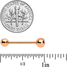 Load image into Gallery viewer, Pink Gem Rose Gold Tone Barbell Tongue Ring
