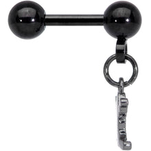 Load image into Gallery viewer, 16G 1/4 Black Green Mummy Halloween Dangle Cartilage Earring

