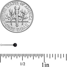 Load image into Gallery viewer, 20G 1/4 Black Matte 2mm Nose Bone
