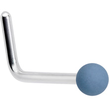 将图片加载到图库查看器，20G 7mm Light Grey Matte 2mm L Shaped Nose Ring
