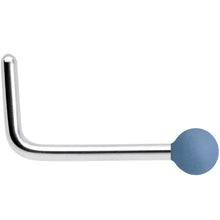 将图片加载到图库查看器，20G 7mm Light Grey Matte 2mm L Shaped Nose Ring
