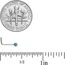 将图片加载到图库查看器，20G 7mm Light Grey Matte 2mm L Shaped Nose Ring
