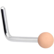 将图片加载到图库查看器，20G 7mm Beige Matte 2mm L Shaped Nose Ring
