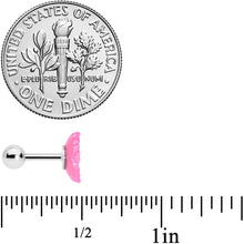 Load image into Gallery viewer, 16G 1/4 Pink Aurora Gem Flower Cartilage Tragus Earring Set of 3
