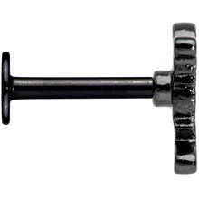 Load image into Gallery viewer, 16G 5/16 Black Green Mummy Halloween Labret Monroe Tragus
