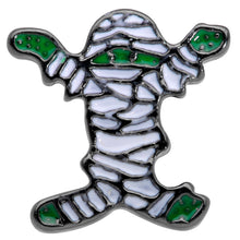 Load image into Gallery viewer, 20G 7mm Black Green Mummy Halloween L Shaped Nose Ring
