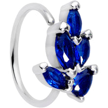 Load image into Gallery viewer, 20G 5/16 Blue Gem Raindrop Nose Hoop
