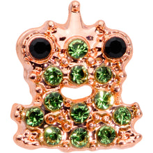 Load image into Gallery viewer, 16G 1/4 Green Gem Rose Gold Tone Royal Frog Cartilage Tragus
