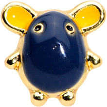 Load image into Gallery viewer, 16G 5/16 Gold Tone Black Mouse Labret Monroe Tragus
