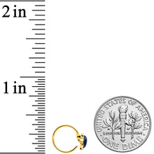 Load image into Gallery viewer, 20G 5/16 Gold Tone Black Mouse Nose Hoop
