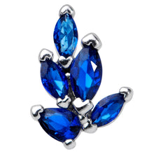 Load image into Gallery viewer, 16G 1/4 Blue Gem Raindrop Cartilage Tragus Earring
