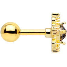Load image into Gallery viewer, 16G 1/4 Purple Tourmaline Gold Tone Filigree Cartilage Tragus
