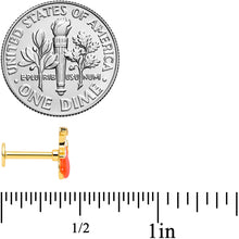 Load image into Gallery viewer, 16G 5/16 Gold Tone Haunted Pumpkin Halloween Labret Monroe Tragus
