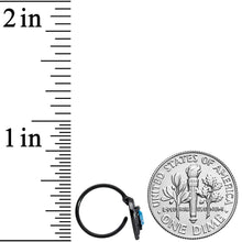 Load image into Gallery viewer, 20G 5/16 Aqua Gem Black Alien Nose Hoop
