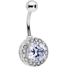 Load image into Gallery viewer, Clear Aurora Gem UV Glow Disco Belly Ring Set of 4
