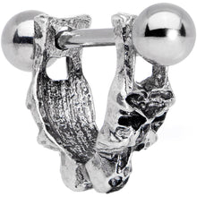 Load image into Gallery viewer, 16G 3/8 Scary Skull Halloween Cartilage Cuff
