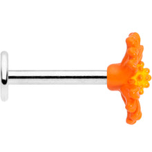 将图片加载到图库查看器，16G 5/16 Orange Daisy Flower Labret Monroe Tragus
