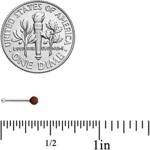 将图片加载到图库查看器，20G 1/4 Dark Brown Matte 2mm Nose Bone
