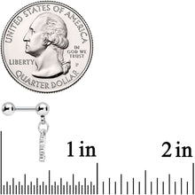 Load image into Gallery viewer, 16G 1/4 White Boo Halloween Dangle Cartilage Tragus Earring
