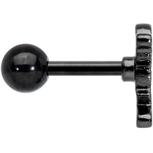 Load image into Gallery viewer, 16G 1/4 Black Plated Green White Mummy Halloween Cartilage Tragus
