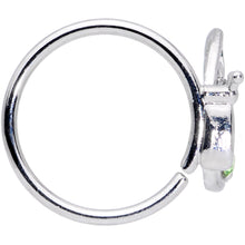 Load image into Gallery viewer, 20G 5/16 Green Gem Lacy Butterfly Nose Hoop
