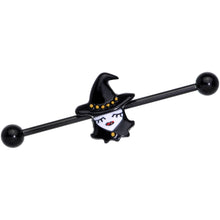 Load image into Gallery viewer, 14G Black Goth Witch Halloween Industrial Barbell 38mm
