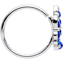 Load image into Gallery viewer, 20G 5/16 Blue CZ Gem Chandelier Nose Hoop
