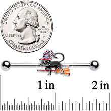 将图片加载到图库查看器，14G Black Cat Witch Halloween Industrial Barbell 38mm
