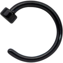 Load image into Gallery viewer, 20G 1/4 Black Simple Disc Nose Hoop
