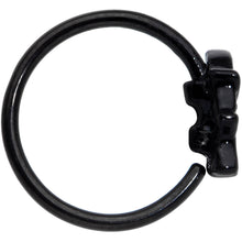 Load image into Gallery viewer, 20G 5/16 Black Striped Hat Candy Ghost Halloween Nose Hoop
