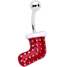 Load image into Gallery viewer, Holiday Snowflake Mitten Stocking Christmas Belly Ring Set of 3
