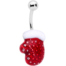 Load image into Gallery viewer, Holiday Snowflake Mitten Stocking Christmas Belly Ring Set of 3
